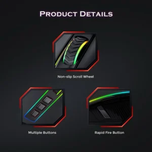 موس گیمینگ ردراگون مدل Redragon Ranger M910-k
